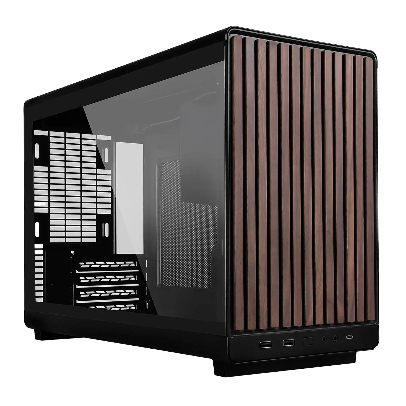 מארז מחשב Lian-Li A3 Wood and Glass Edition Black