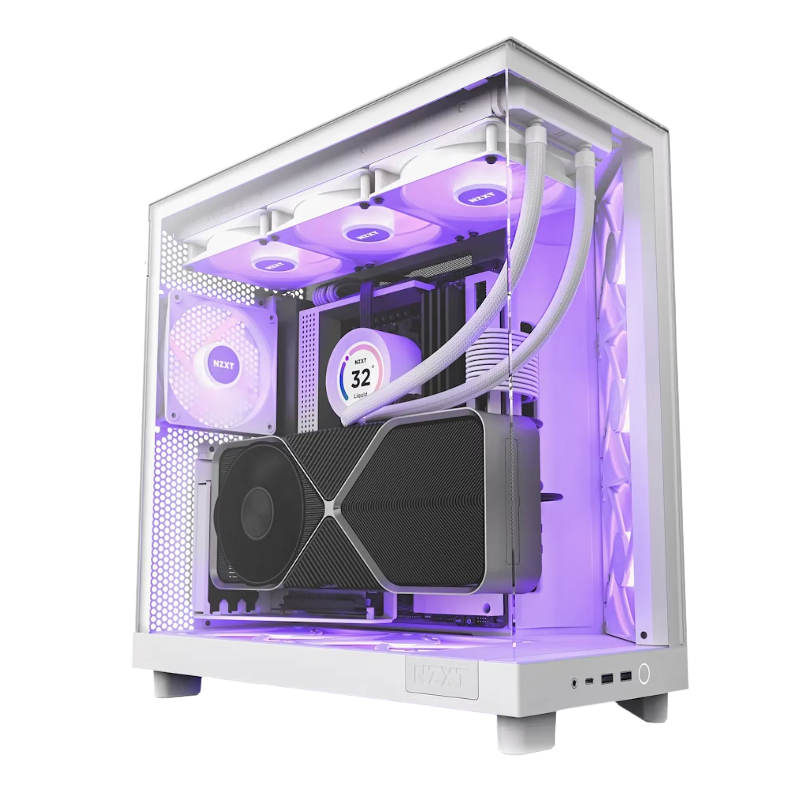 מארז מחשב NZXT H6 Flow RGB White