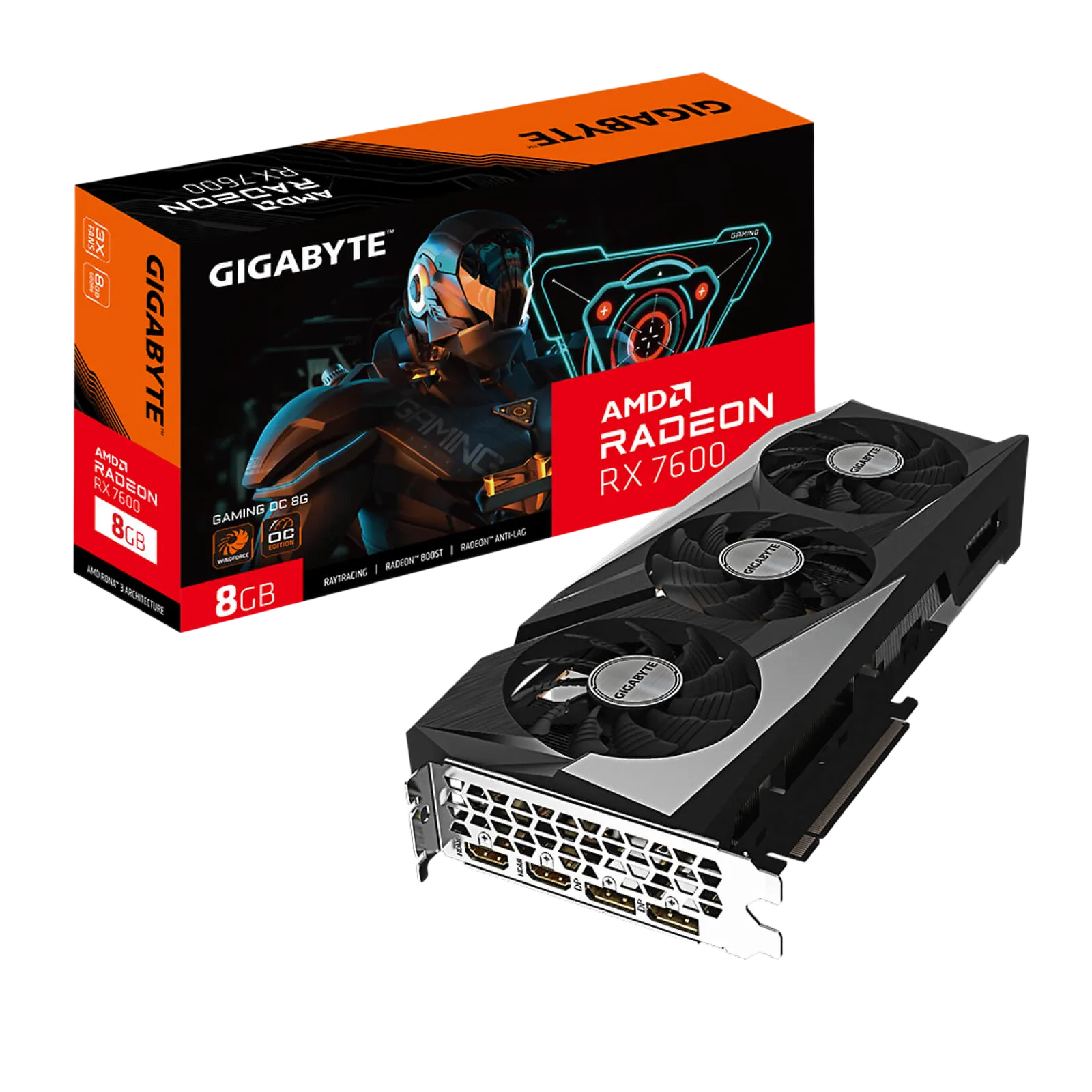 Gigabyte RX 7600 GV-R76GAMING OC-8GD