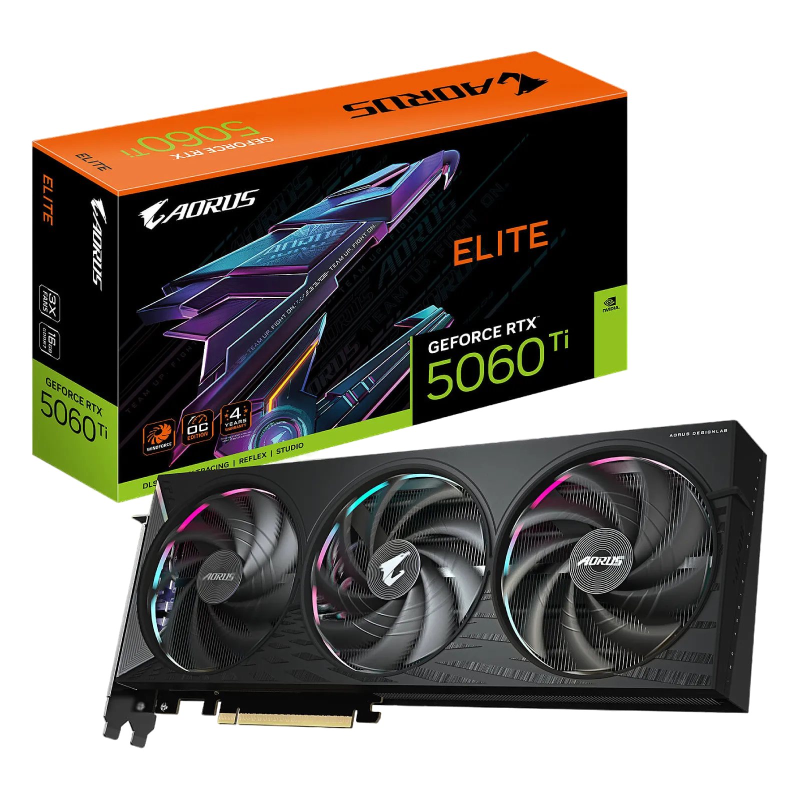 Gigabyte AORUS GeForce RTX 5060 Ti ELITE 16G GV-N506TAORUS E-16GD