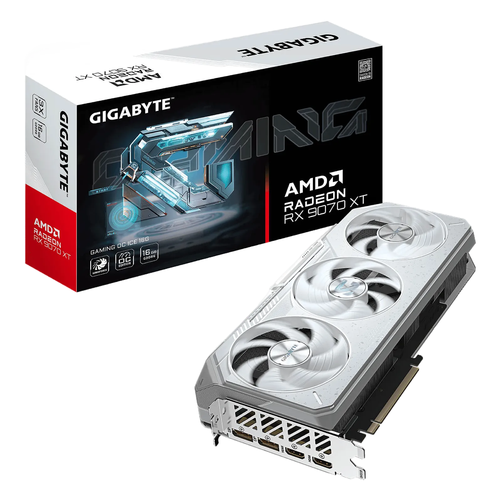 Gigabyte Radeon RX 9070 XT GAMING OC ICE 16G
