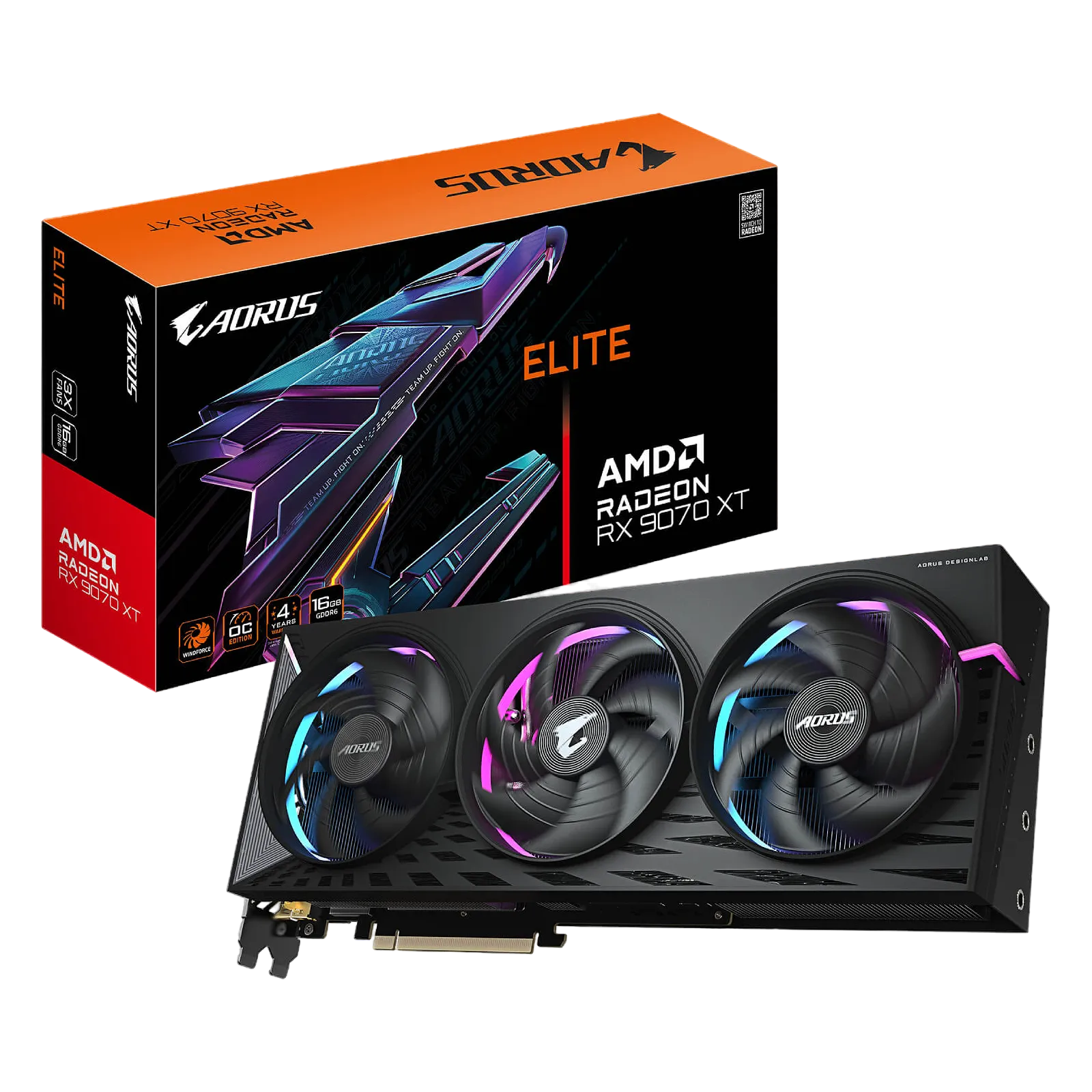 Gigabyte AORUS Radeon RX 9070 XT ELITE 16G GV-R9070XTAORUS E-16GD