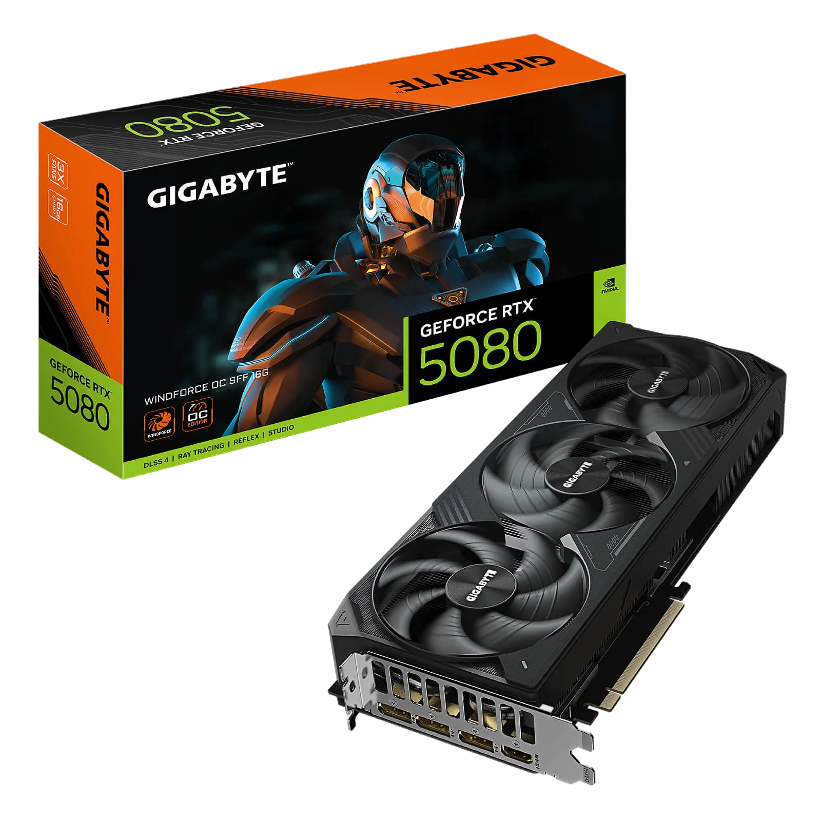 Gigabyte GeForce RTX 5080 WINDFORCE OC SFF 16G GV-N5080WF3OC-16GD