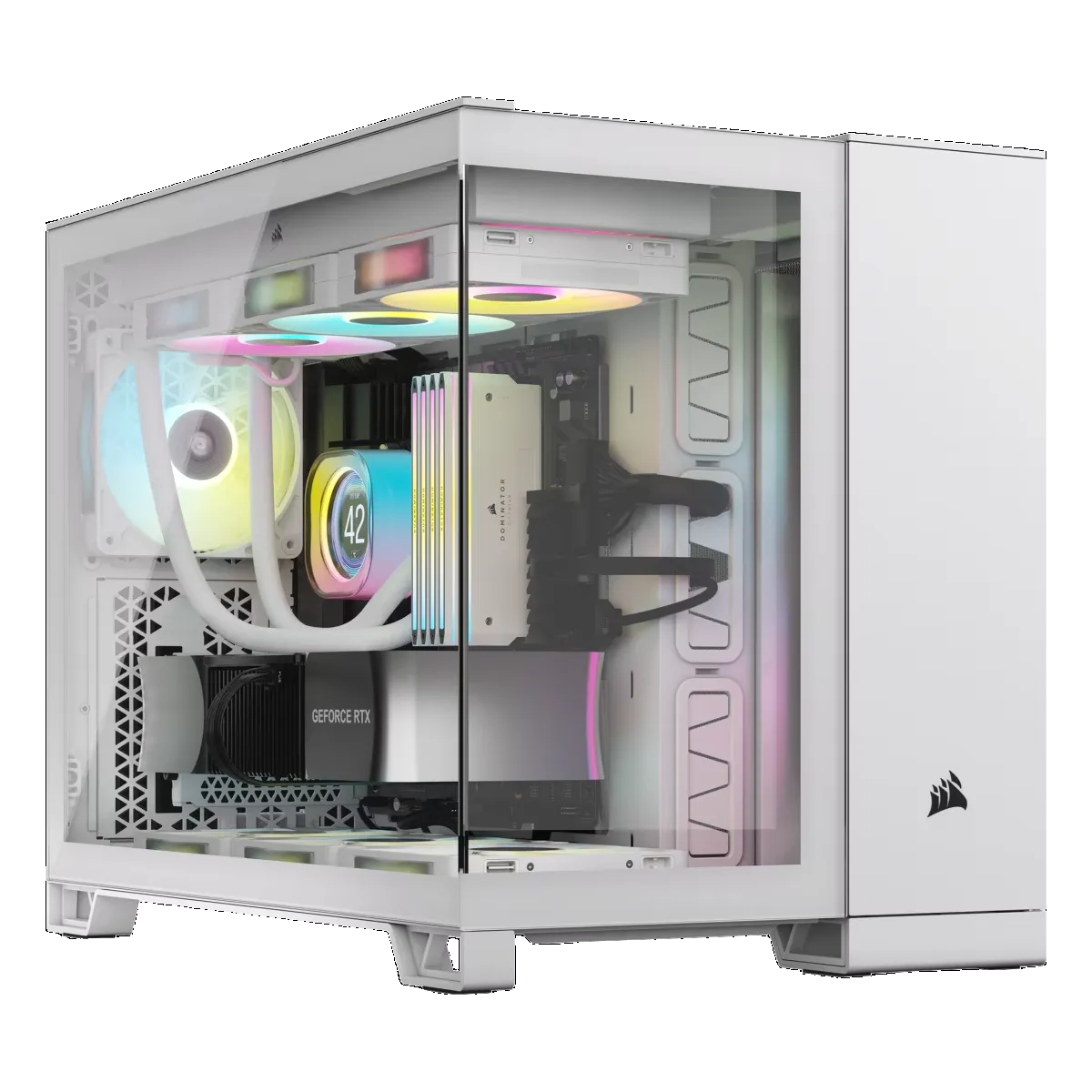 מארז Corsair 2500X Mini-Tower mATX Tempered Glass NO FANS White