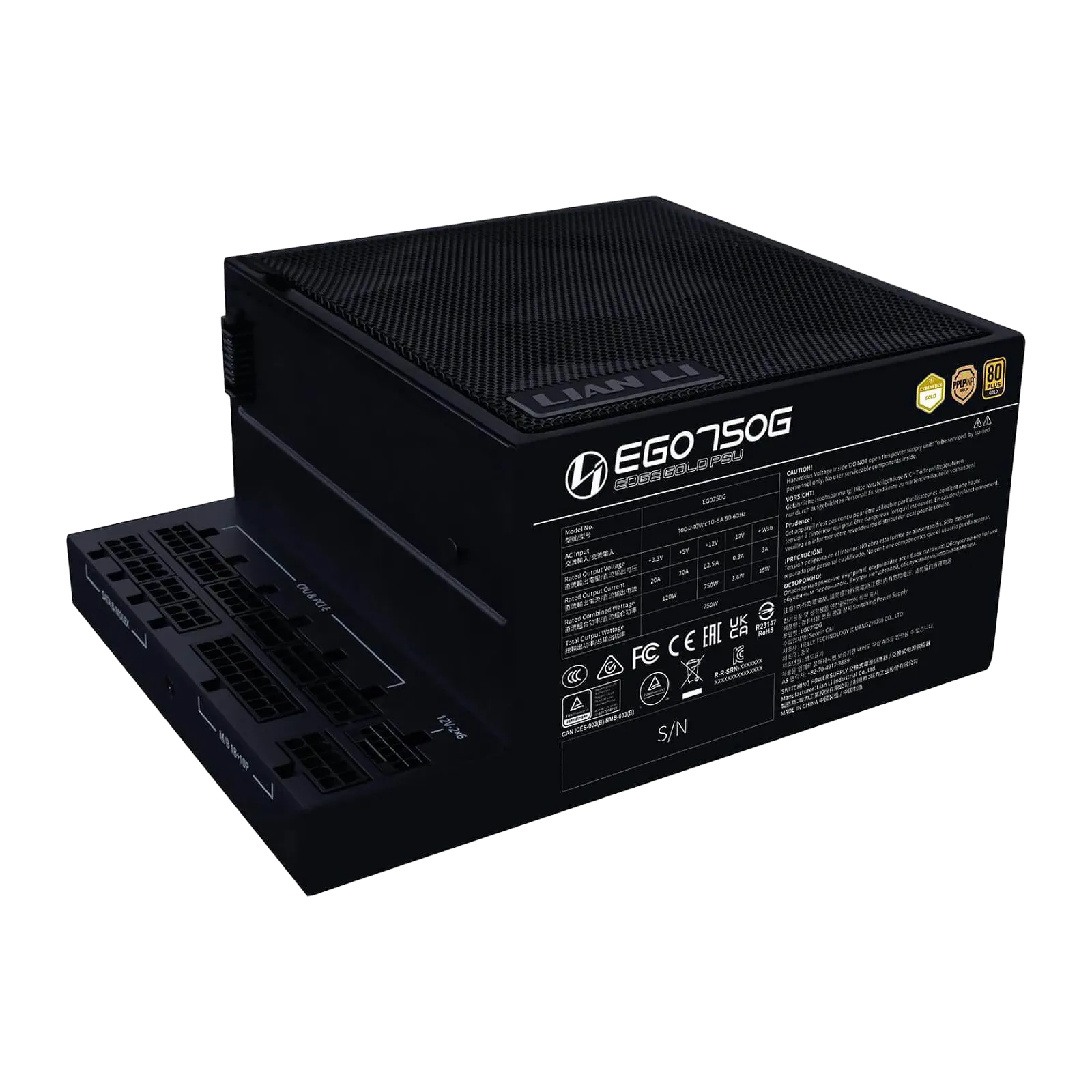 ספק כוח Lian-Li EDGE 750W Gold Black