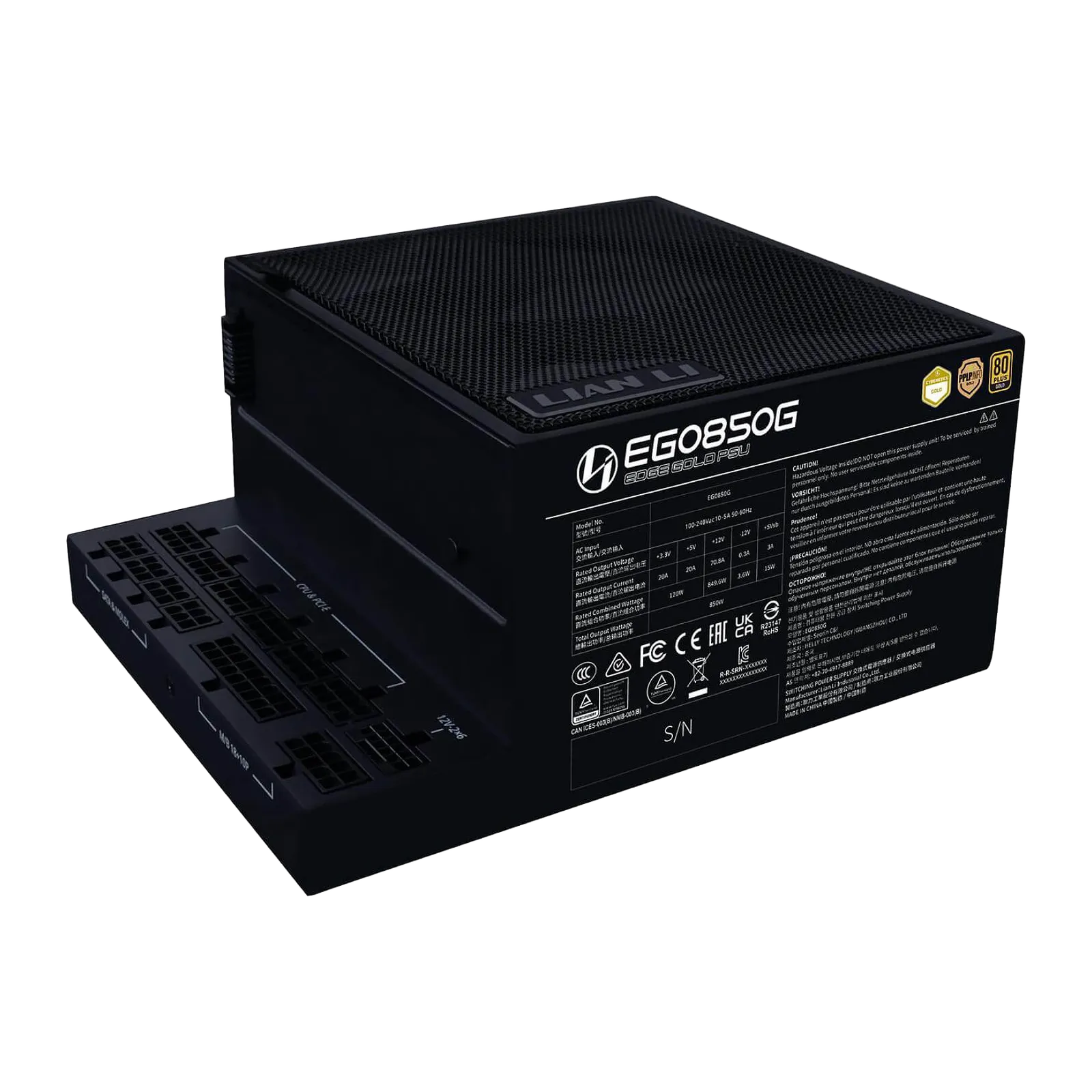 ספק כוח Lian-Li EDGE 850W Gold Black