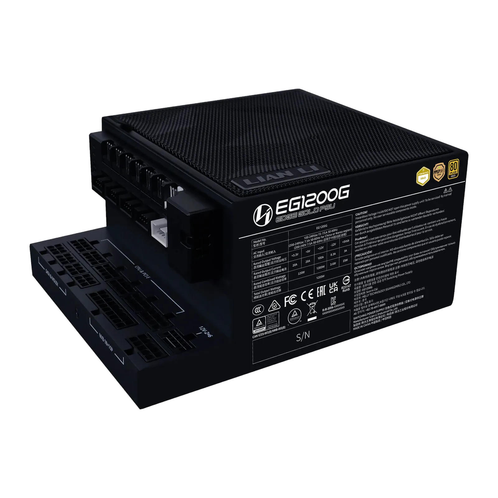 ספק כוח Lian-Li EDGE 1200W Gold Black