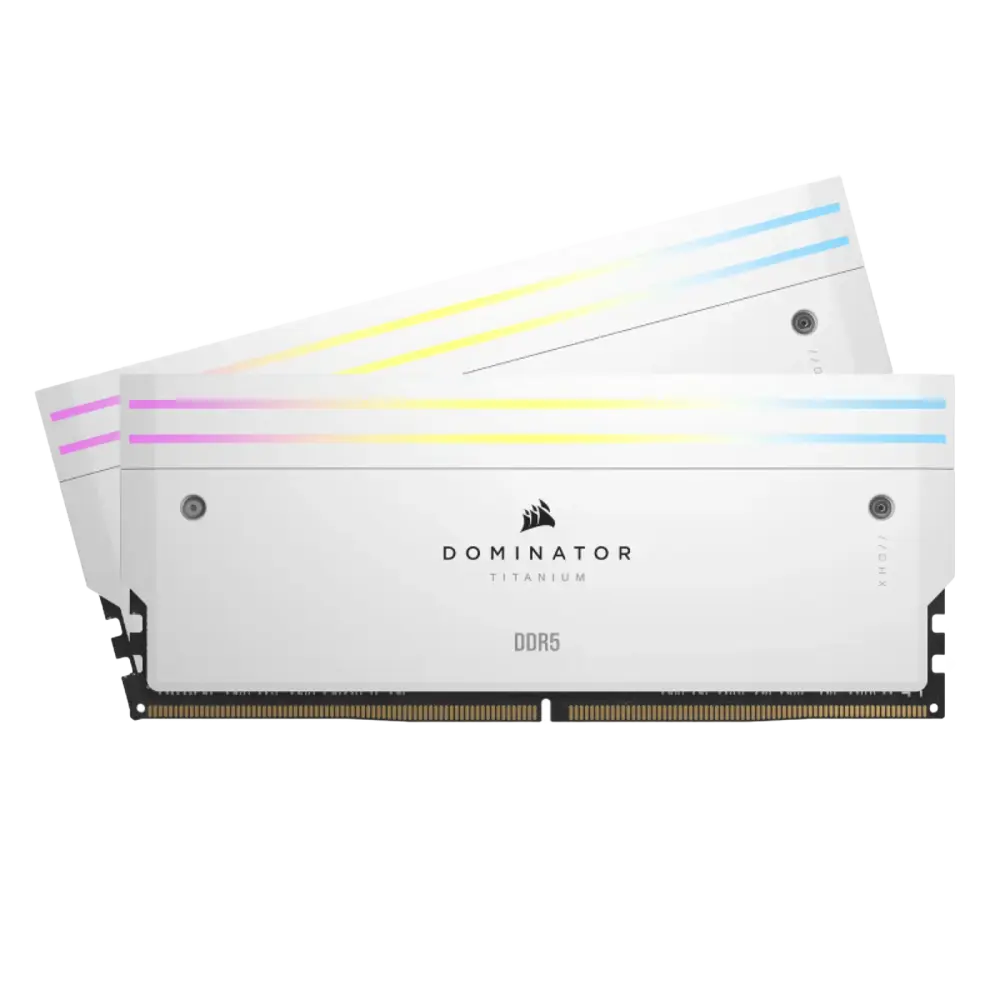 Corsair Dominator Titanium RGB DDR5 64GB (2x32G) 6000 CL30 White XMP 3.0