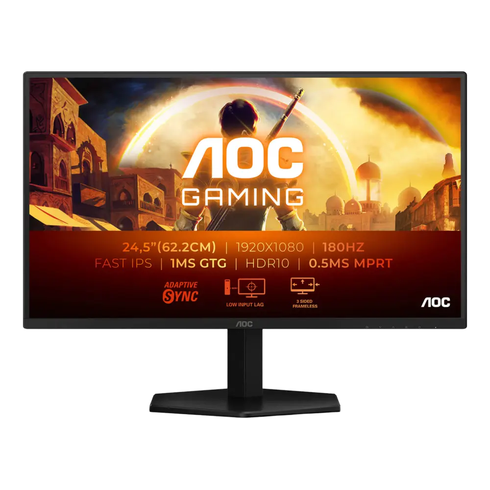 מסך מחשב לגיימינג AOC 24.5" IPS FHD 180Hz 0.5ms