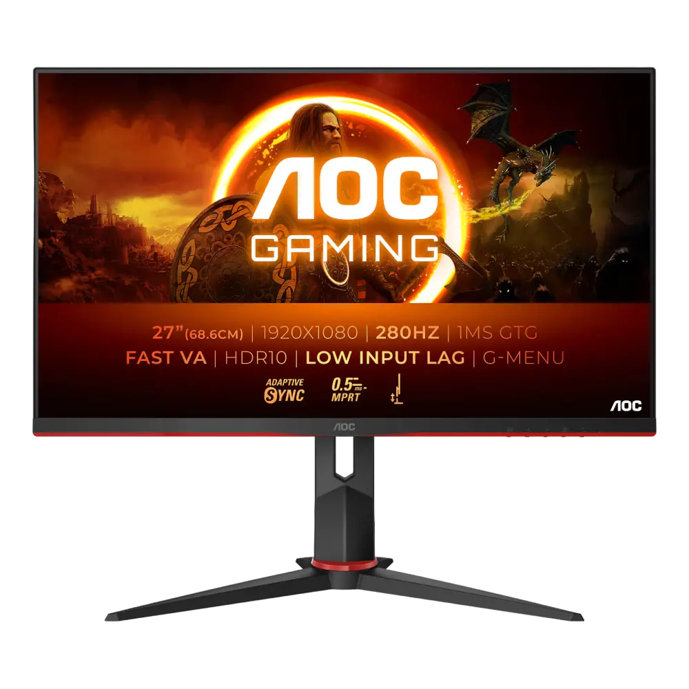 מסך מחשב לגיימינג AOC 27" VA FHD 280Hz 0.5ms