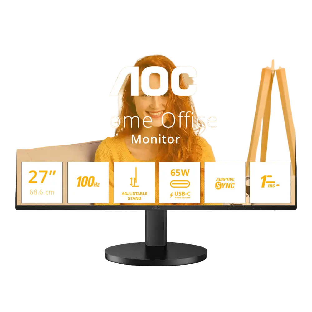 מסך מחשב AOC 27" IPS QHD 100Hz 1ms