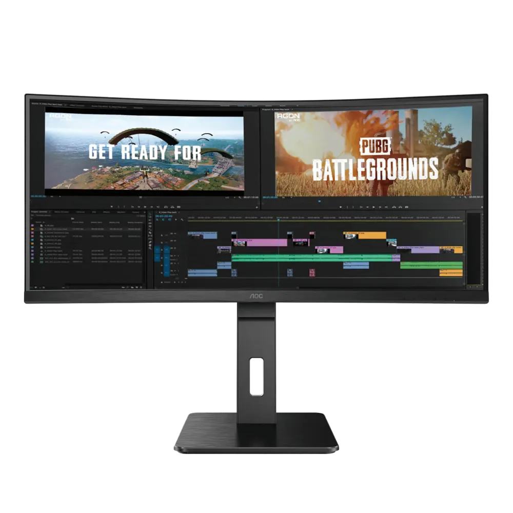 מסך מחשב קעור לגיימינג AOC 34" VA WQHD 100Hz 1ms 1500R