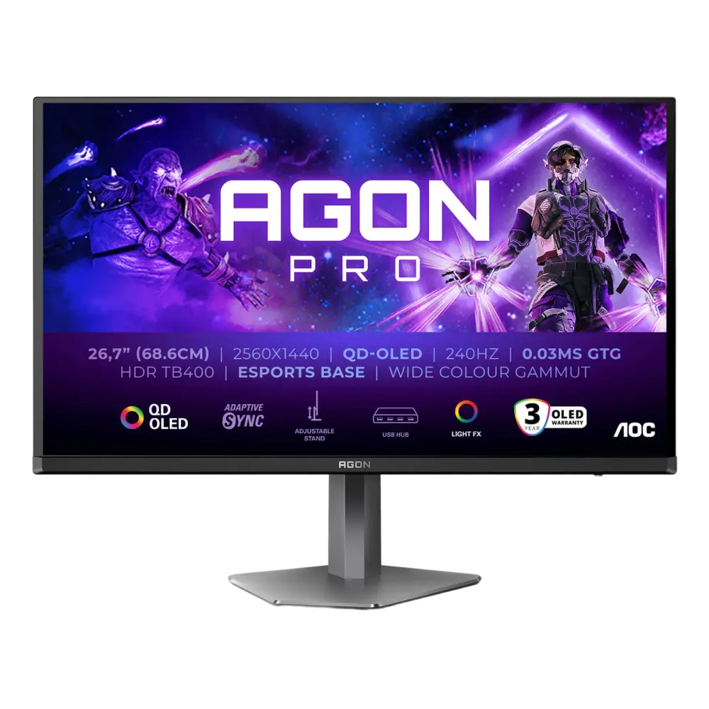 מסך מחשב לגיימינג AOC 26.7" AGON Pro OLED QHD 240Hz 0.03ms