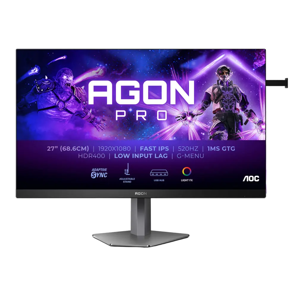 מסך מחשב לגיימינג AOC 27" AGON Pro IPS FHD 520Hz 0.5ms