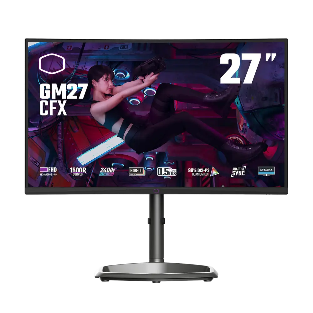 מסך מחשב קעור לגיימינג CoolerMaster 27" GM27-CFX VA FHD 240Hz 0.5ms 1500R