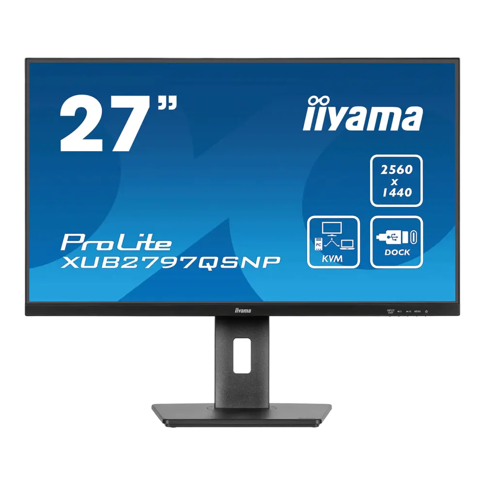 IIYAMA 27" ProLite WQHD 100Hz 1ms USB-C/96W/KVM/Lan IPS Monitor