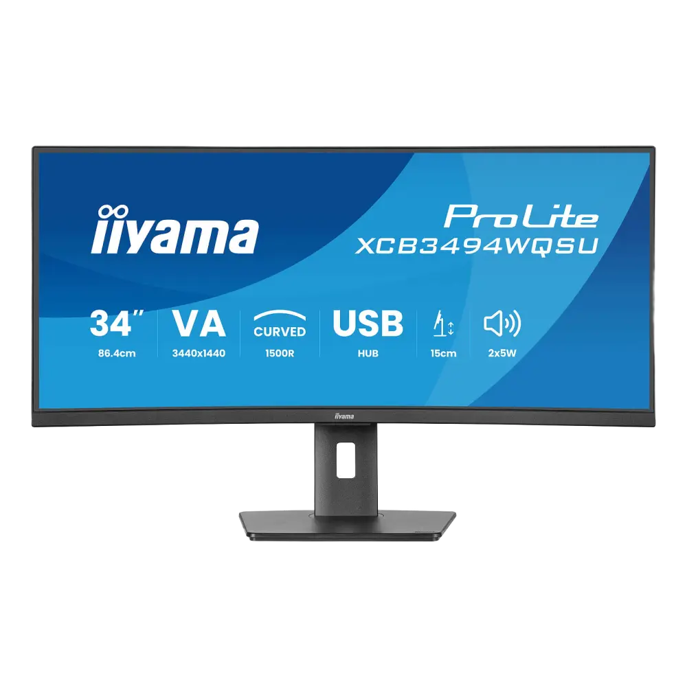 מסך מחשב קעור IIYAMA 34" ProLite VA UWQHD 120Hz 0.4ms 1500R
