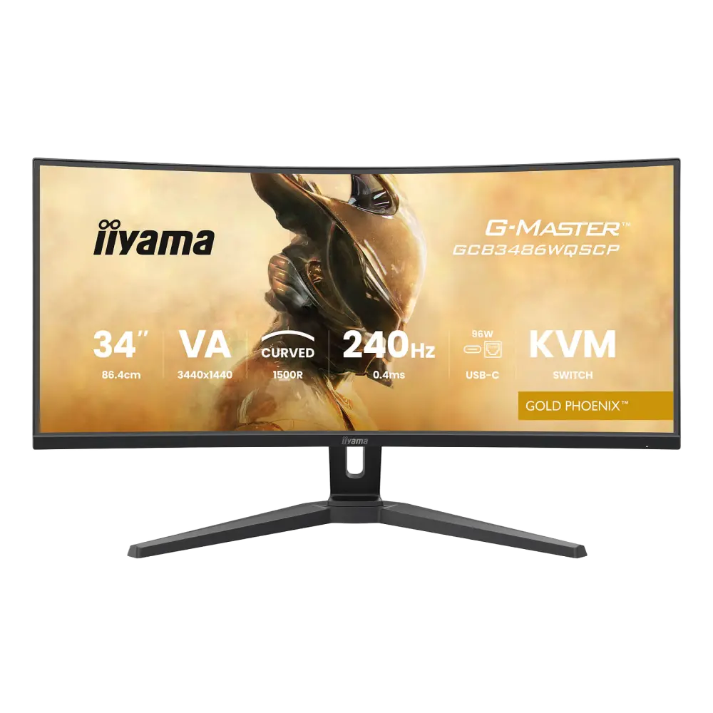 מסך מחשב קעור לגיימינג IIYAMA 34" G-Master VA UWQHD 240Hz 0.4ms 1500R