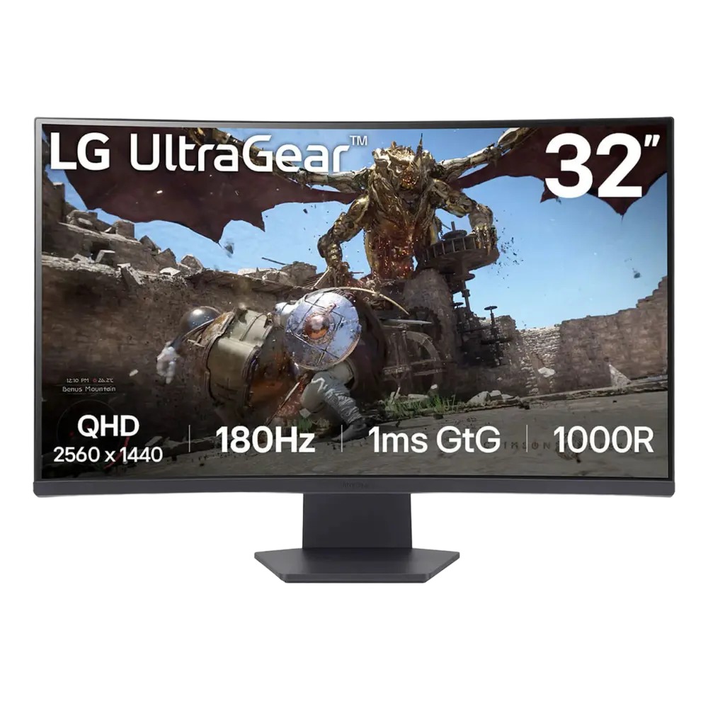 מסך מחשב קעור לגיימינג LG 31.5" UltraGear VA QHD 180Hz 1ms 1000R
