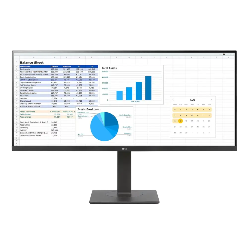 מסך מחשב LG 34" UltraWide IPS FHD 75Hz 5ms