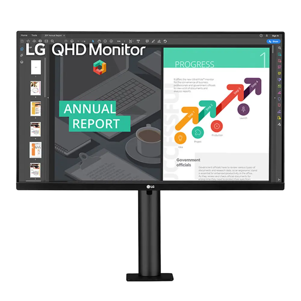 מסך מחשב LG 27" Ergo IPS QHD 75Hz 5ms