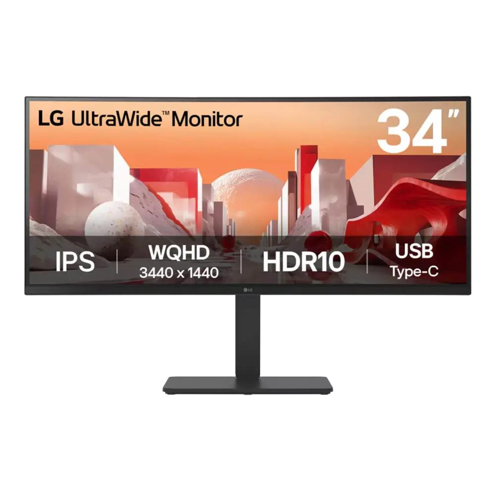 מסך מחשב קעור LG 34" UltraWide IPS QHD 60Hz 5ms 3800R