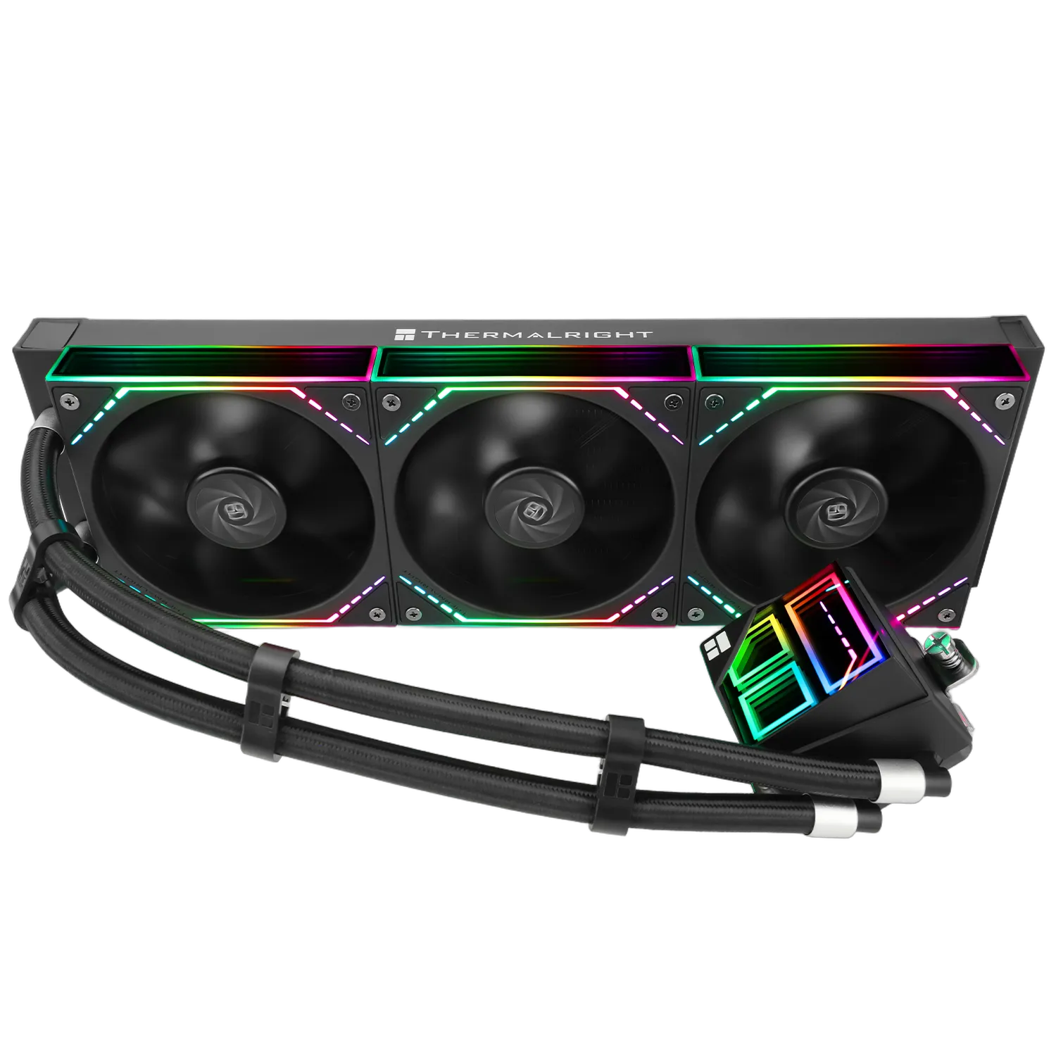 Thermalright Frozen Infinity 360 Black AIO ARGB CPU Liquid Cooler - 2000RPM PWM Fans, for AM4/AM5 & Intel LGA1150/1151/1200/2011/1700/1851 (Black)