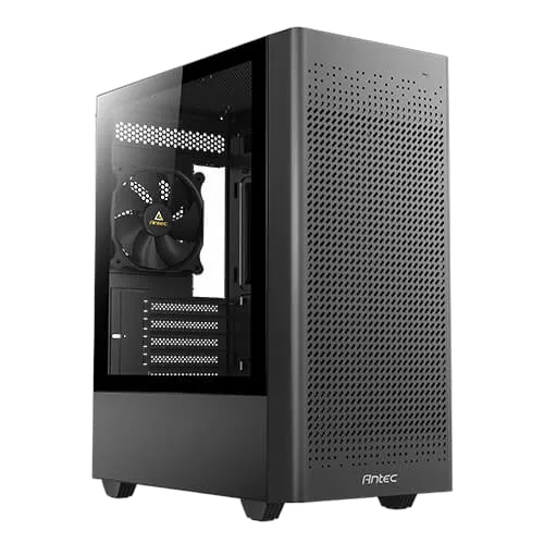 Antec NX500M Micro ATX Tower Gaming Case w/ Glass Window, Micro ATX, Mesh Front BLACK